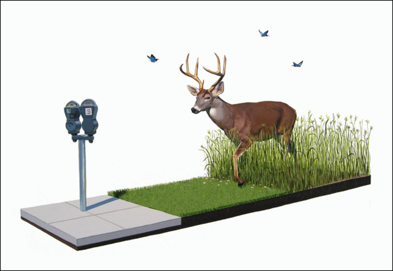 Illustration for article titled Josh Keyes: A Juxtaposition Of Car And Nature
